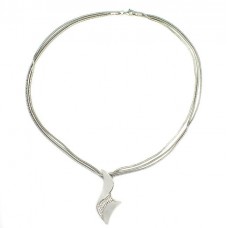 Colier multistrand cu inedit pandant futurist | argint 925 | atelier Tetino | Olanda | anii 2010 Colier multistrand cu inedit pandant futurist | argint 925 | atelier Tetino | Olanda | anii 2010